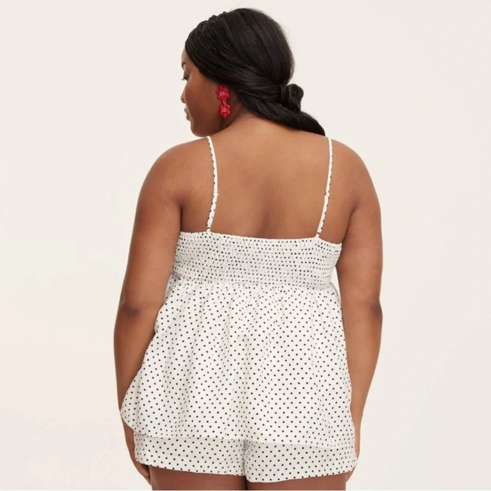 NWT Kate Spade x Target  Polka Dot Linen Baby Doll Tank Top - XL - Picture 2 of 3